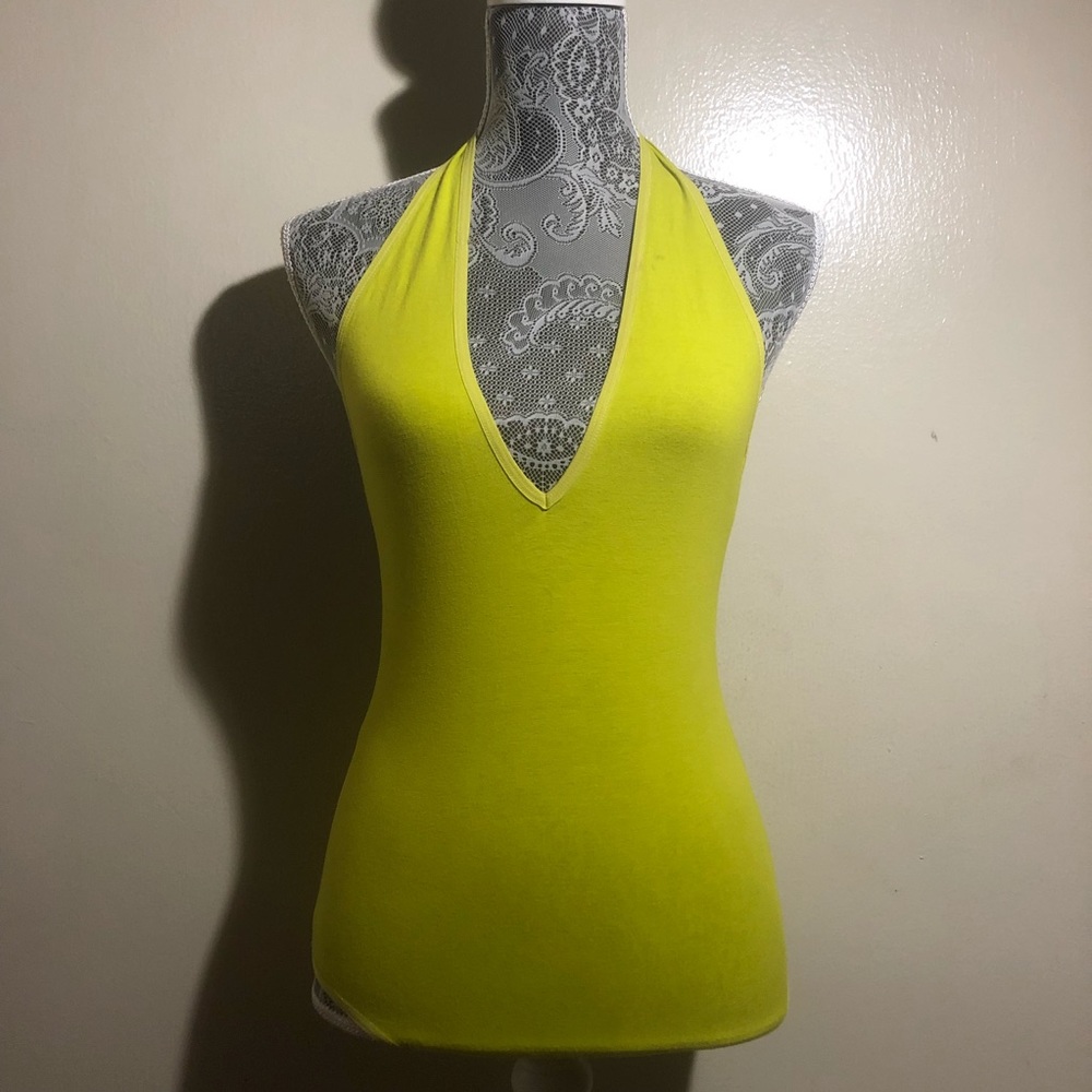 Yellow Low-cut bodysuit